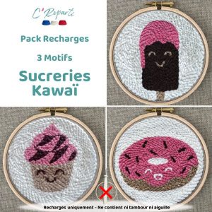 recharge punch needle sucreries kawai