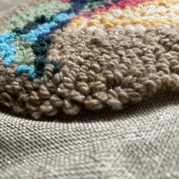 envers punch needle licorne