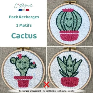 Pack de 3 recharges Cactus Kawaï