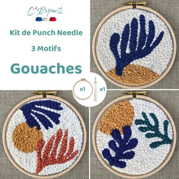 kit punch needle abstrait