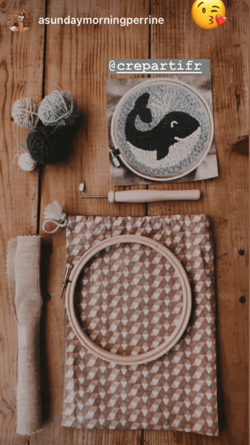 que contient un kit de punch needle?