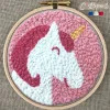 Kit Punch Needle 1 Motif Rose-Corn la Licorne