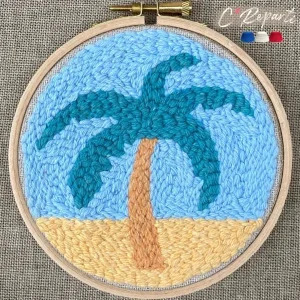 Kit Punch Needle 1 Motif Palmier