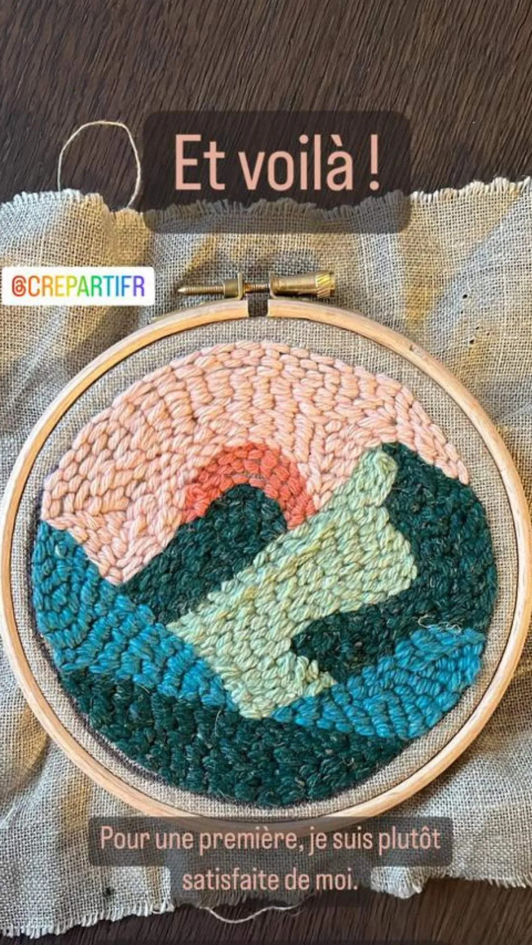 punch needle adultes montagnes