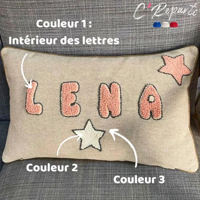 Box coussin Punch Needle Alphabet personnalisé – Image 2
