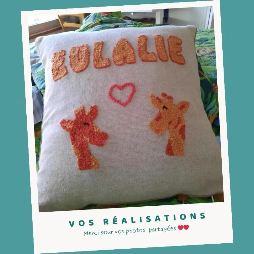 Box coussin Punch Needle Alphabet personnalisé – Image 16