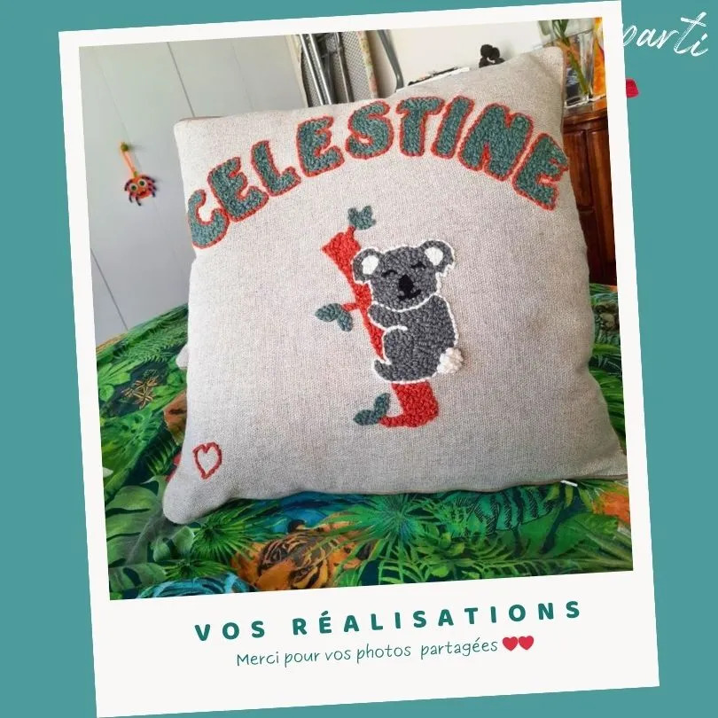 Box coussin Punch Needle Alphabet personnalisé – Image 18