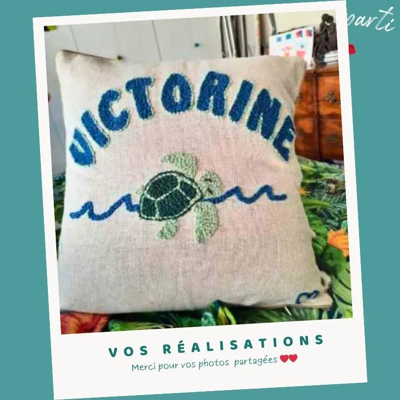 Box coussin Punch Needle Alphabet personnalisé – Image 17