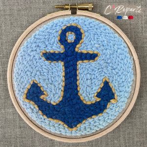 Kit Punch Needle 1 Motif Ancre