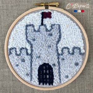 Kit Punch Needle 1 Motif Château fort