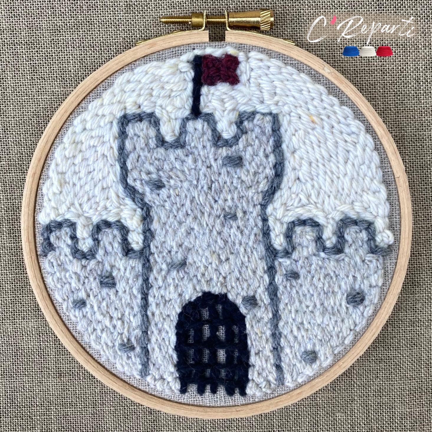 Kit Punch Needle 1 Motif Château fort