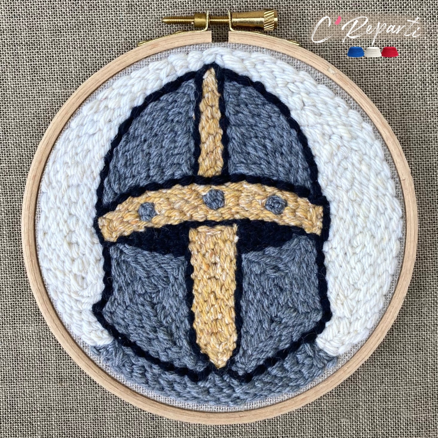 Kit Punch Needle 1 Motif Chevalier