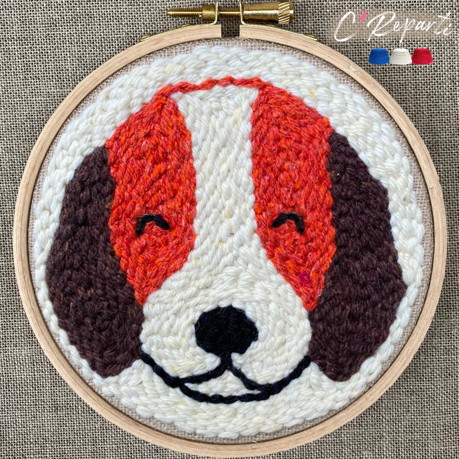 Kit Punch Needle 1 Motif Chiot