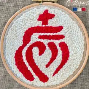 Kit Punch Needle 1 Motif Coeur Vendéen