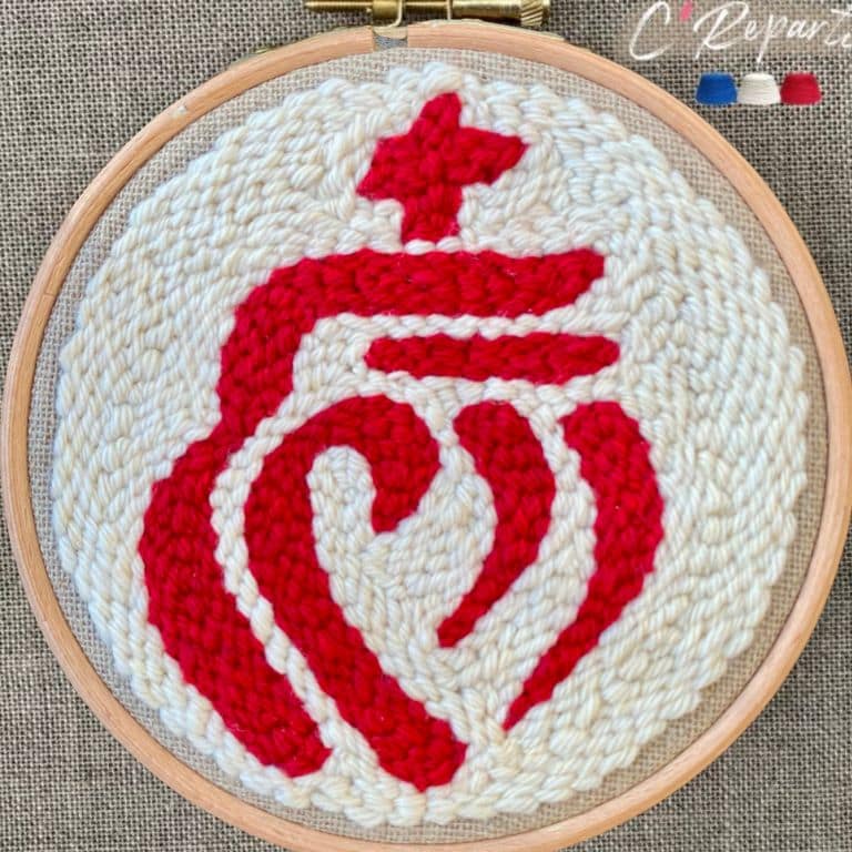 Kit Punch Needle 1 Motif Coeur Vendéen