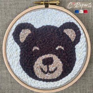 Kit Punch Needle 1 Motif Ourson