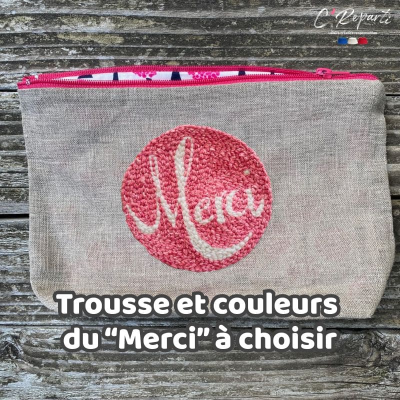 Recharge punch needle Trousse GM "Merci" personnalisée