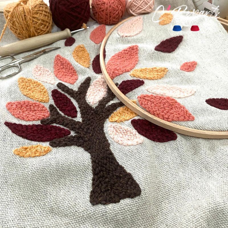 Box coussin Punch Needle personnalisé Arbre – Image 3