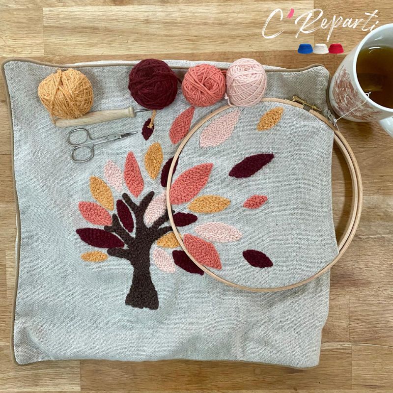 Box coussin Punch Needle personnalisé Arbre – Image 5