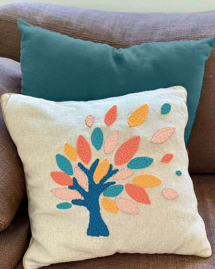 Box coussin Punch Needle personnalisé Arbre – Image 6