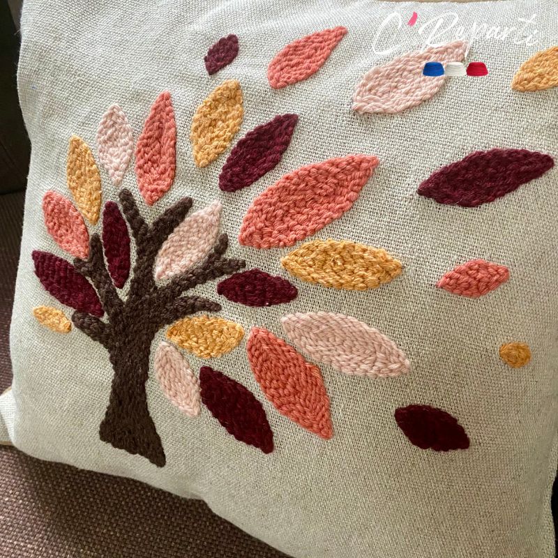 Box coussin Punch Needle personnalisé Arbre – Image 2