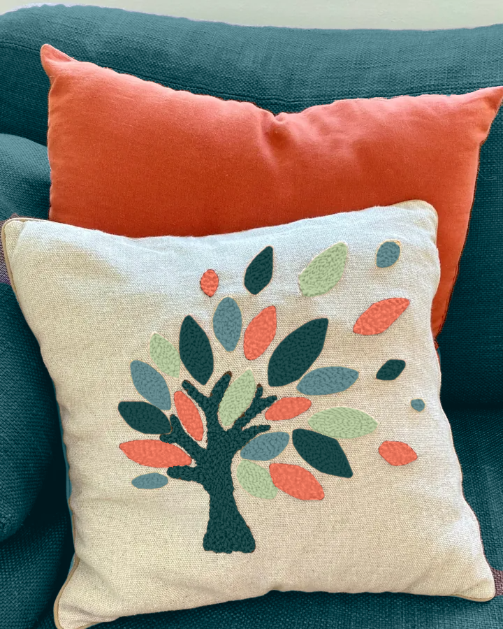 Box coussin Punch Needle personnalisé Arbre – Image 9